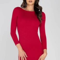 Roma Costume Ribbed Long Sleeve Mini Dress Clothing