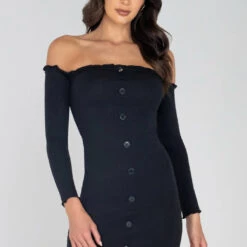 Roma Costume Clothing Ribbed Off The Shoulder Mini Dress 9 Roma Costume Clothing Ribbed Off The Shoulder Mini Dress