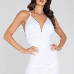 Roma Costume Scrunched Triangle Top Mini Dress Clothing