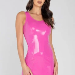 Roma Costume Clothing Vinyl Mini Dress With Zipper