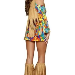 Roma Costume Groovy Flower Child Hippie Costume Sexy Halloween Costumes