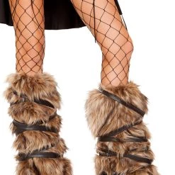 Roma Costume Faux Fur Viking Legwarmers