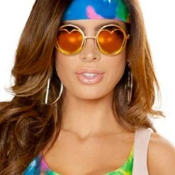 Roma Costume Hippie Heart Glasses Accessories