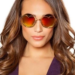 Roma Costume Hippie Heart Glasses Accessories