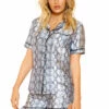 Roma Costume Satin Snakeskin Pajamas