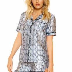 Roma Costume Satin Snakeskin Pajamas