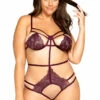Roma Costume Plus Size Strappy Crotchless Teddy