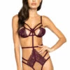 Roma Costume Lingerie Strappy Crotchless Teddy With Lace Cups