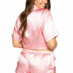 Roma Costume LOVE Satin Pajama Set Lingerie 8 Roma Costume LOVE Satin Pajama Set Lingerie