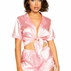 Roma Costume LOVE Satin Pajama Set Lingerie 11 Roma Costume LOVE Satin Pajama Set Lingerie