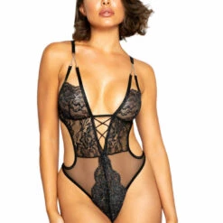 Roma Costume Glittered Teddy With Chain Detail