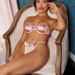 Roma Costume Satin Bra And Panty Set With Bow Accents Lingerie 9 Roma Costume Satin Bra And Panty Set With Bow Accents Lingerie