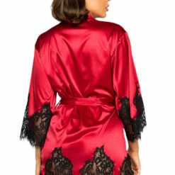 Roma Costume Lingerie Elegant Cut Out Eyelash Lace Robe