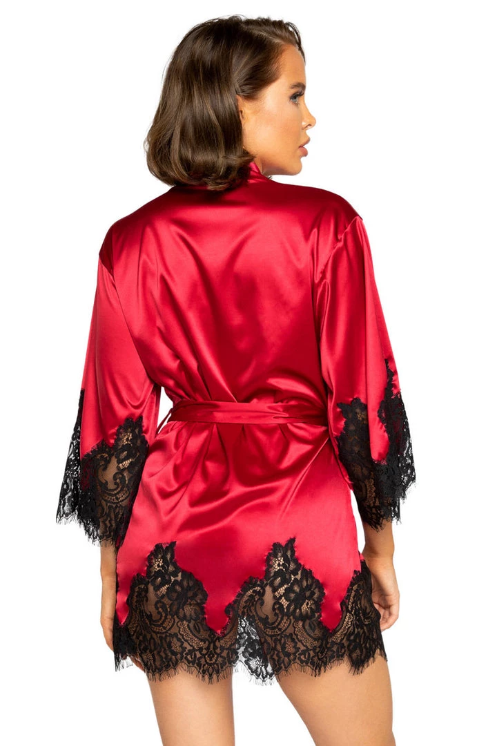 Roma Costume Lingerie Elegant Cut Out Eyelash Lace Robe 2 Roma Costume Lingerie Elegant Cut Out Eyelash Lace Robe