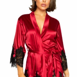 Roma Costume Lingerie Elegant Cut Out Eyelash Lace Robe
