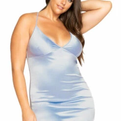 Roma Costume Plus Size Lingerie Plus Size Soft Satin Chemise