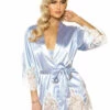 Roma Costume Elegant-Lace-Satin-Robe Lingerie