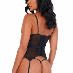 Roma Costume Metallic Lace Bustier