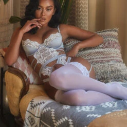 Roma Costume Lingerie Strappy Satin And Lace Bustier