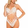 Roma Costume Lingerie Criss Cross Bridal Bra Set