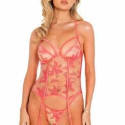 Roma Costume Embroidered Floral Bustier Corsets