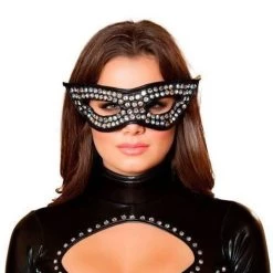 Roma Costume Accessories Rhinestone Cat Eye Mask