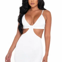 Roma Dresses White Cut Out Mini Dress