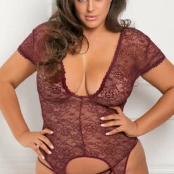 René Rofé Plus Size Finest Of All Garter Chemise