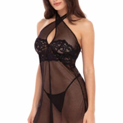 René Rofé Midnight Halter Chemise
