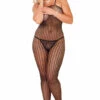René Rofé Plus Size Crochet Bodystocking