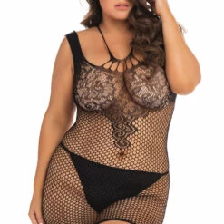 René Rofé Plus Size Absolutist Lace And Net Dress