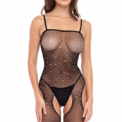René Rofé Sparkle Crotchless Bodystocking