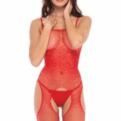 René Rofé Sparkle Crotchless Bodystocking