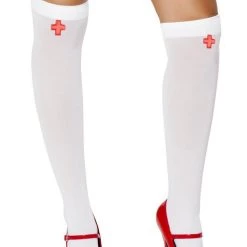 Roma Costume Hosiery Nurse Thigh High Stockings