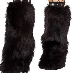Roma Costume Fur And Rhinestone Leg Warmers