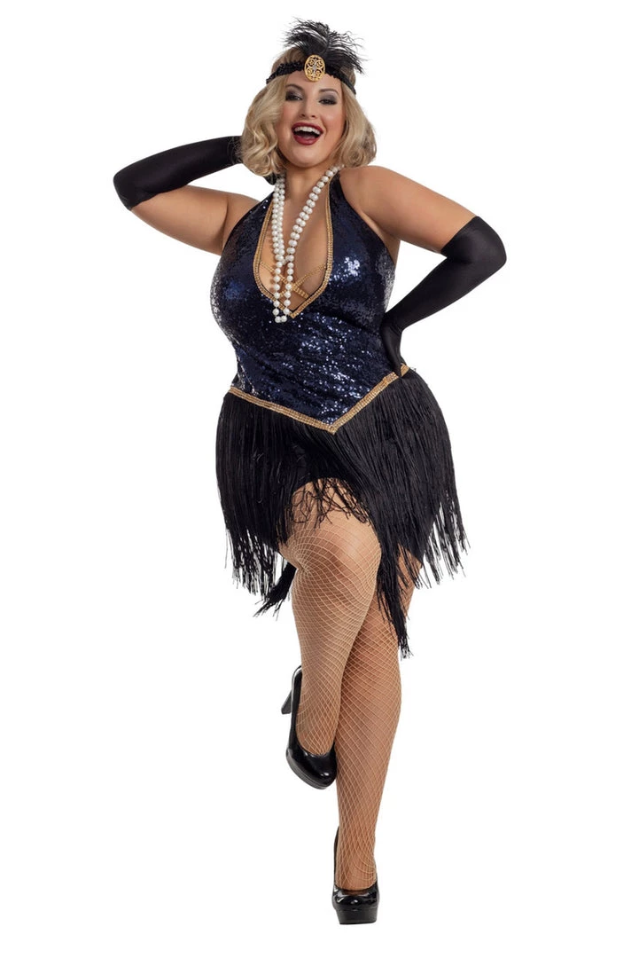 Starline Costume Plus Size Jazzy Jezebel Flapper Costume 1 Starline Costume Plus Size Jazzy Jezebel Flapper Costume