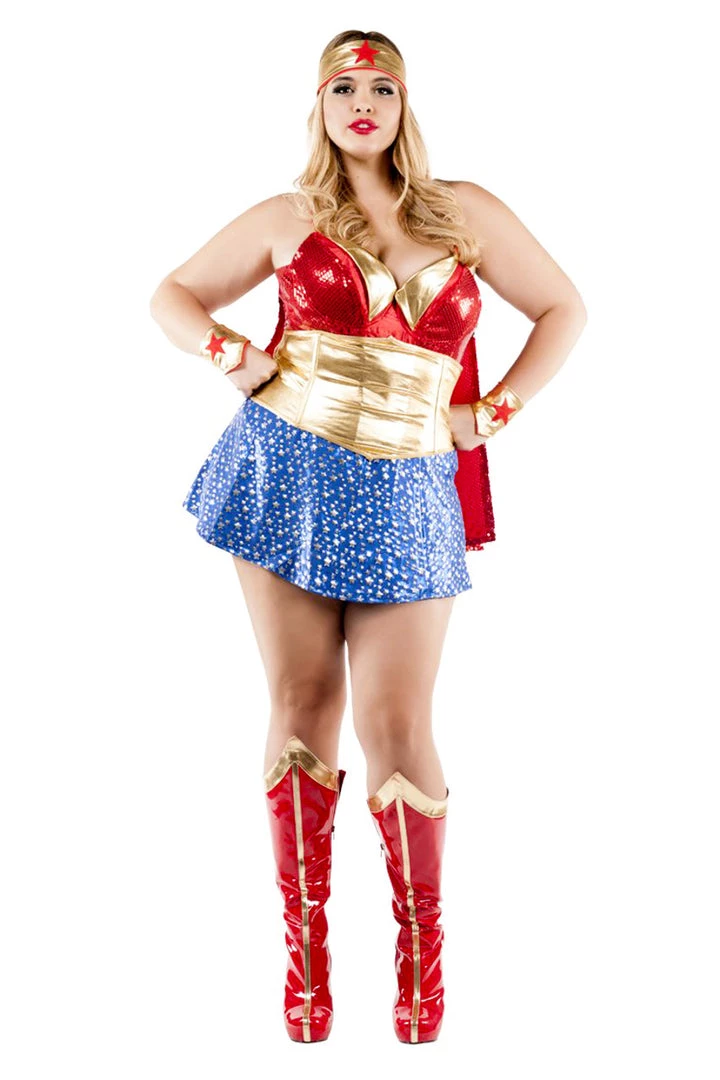 Starline Costume Plus Size Wonder Lady Costume 3 Starline Costume Plus Size Wonder Lady Costume