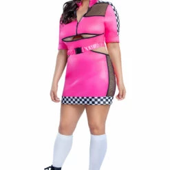 Starline Plus Size Pink Racer Babe Costume