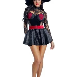 Starline Red Skeleton Witch Costume Sexy Halloween Costumes