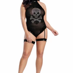 Starline Plus Size Black Skull Hottie Costume