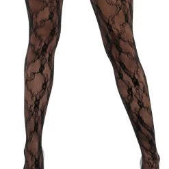 Starline Hosiery Vinyl Top Lace Thigh Highs