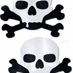 Pastease Black And White Skull And Crossbones Pasties