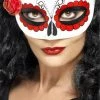 Smiffy's Accessories Dia De Los Muertos Half Mask