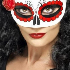 Smiffy's Accessories Dia De Los Muertos Half Mask