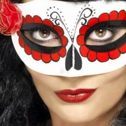 Smiffy's Accessories Dia De Los Muertos Half Mask