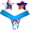 NevaNude Sporty Block Party Nipple Pasties & Thong Panty Lingerie