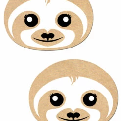 Pastease Fierce Sloth On Nude Vegan Suede Nipple Pasties