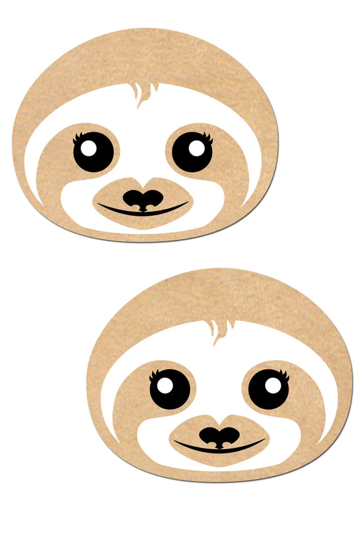 Pastease Fierce Sloth On Nude Vegan Suede Nipple Pasties 1 Pastease Fierce Sloth On Nude Vegan Suede Nipple Pasties