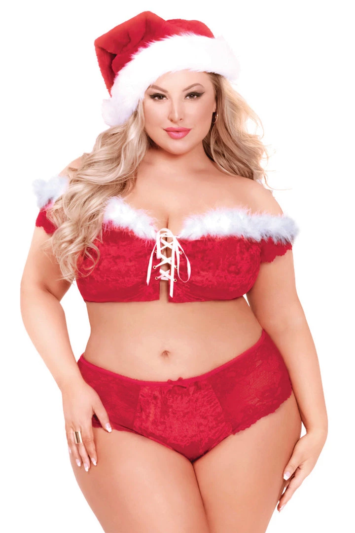 Seven Till Midnight Plus Size Jingle All The Way Bra Set 3 Seven Till Midnight Plus Size Jingle All The Way Bra Set
