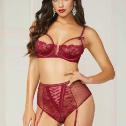 Seven Till Midnight Ultimate Romance Bra And High Waisted Panty Set Lingerie